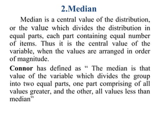 Measure of Central Tendency | PPT