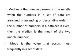 Measure of Central Tendency | PPT | Technology & Computing