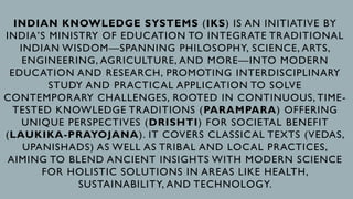 Indian knowledge system and modern education policy | PPTX