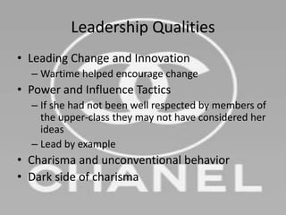 Coco Chanel a Leader Not Just a Fashion Designer by Sofia ElGendy