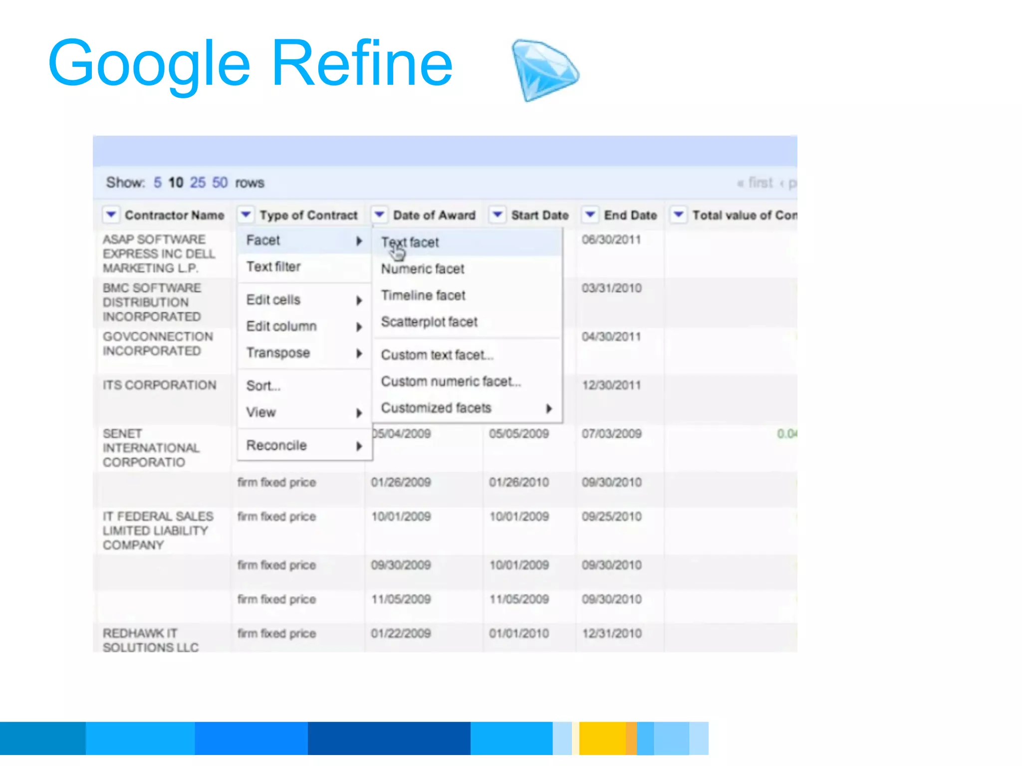 Google Refine




                Google Developer Day 2010
 