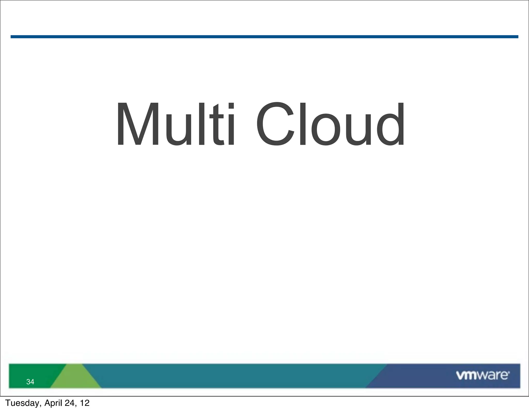 Multi Cloud



     34

Tuesday, April 24, 12
 