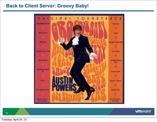 Back to Client Server: Groovy Baby!




   14


Tuesday, April 24, 12
 