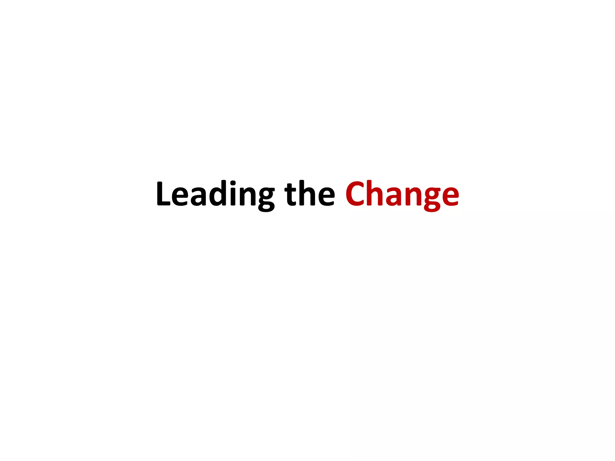 Leading the Change