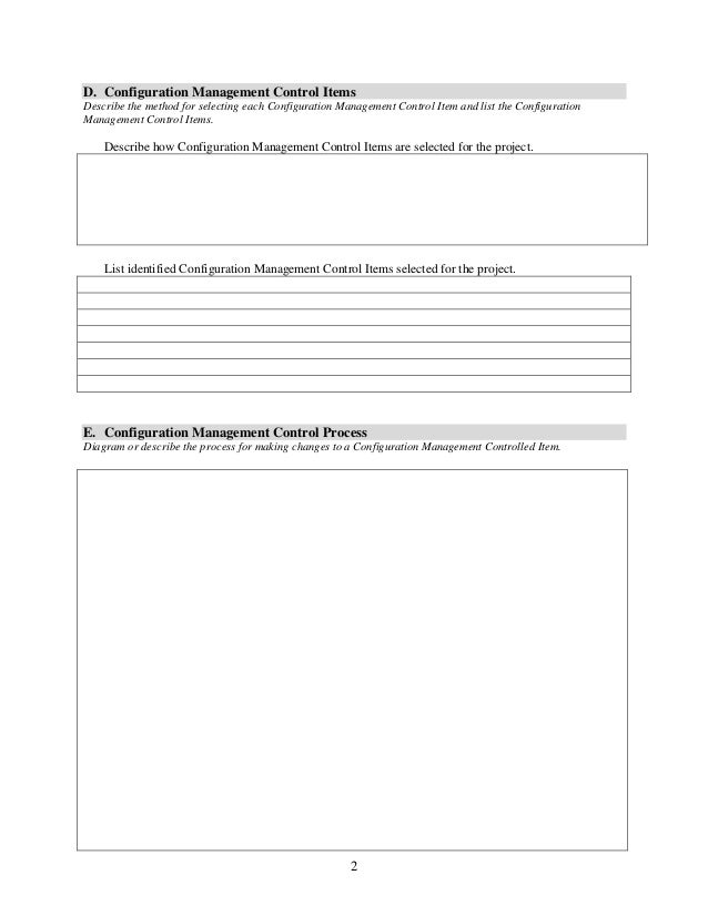 Configuration Management Plan Templates Apple