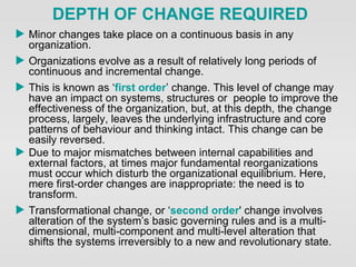 First Order Change Processing Change management- | PPT