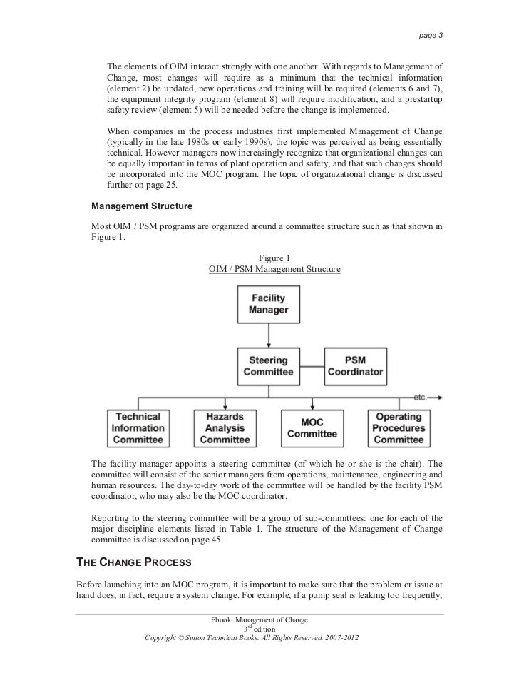 change management process sample change management example