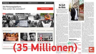 Mobilisierte Masse
Ausgewählte Petitionen bei change.org
Frühjahr 2012
Freiheit für Pussy Riot
Unterzeichner 144000
Herbst 2011
Abschaffung einer 5-Dollar-
Kontogebühr der Bank of America
Unterzeichner 307000
Frühjahr 2012
Strafverfolgung von George Zimmerman,
dem mutmaßlichen Mörder
des 17-jährigen Trayvon Martin
Unterzeichner 2278000
E
r trägt Dreitagebart und das dunkle
Haar cool geschoren, ganz wie auf
seinem Foto in der „New York
Times“-Liste der begehrenswertesten
Junggesellen im Silicon Valley. Ben Rat-
tray, 32, mag ein Internet-Freak sein wie
Mark Zuckerberg. Anders als der scheue
Facebook-Gründer sieht Rattray aber aus,
als wäre er schon vor seiner ersten Mil-
lion zu jeder Party eingeladen worden.
Seine Programmierer arbeiten in ei-
nem hellen Büroloft mitten in San Fran-
cisco an einem sozialen Netzwerk für
Gutmenschen: Change.org bietet sozialen
Aktivisten eine Online-Plattform. „Time“
kürte Rattray zu einem der einflussreichs-
ten Menschen der Welt.
Rattray klickt seine Website an, auf der
drei simple Fragen erscheinen: „An wen
soll sich die Petition richten? Was soll die-
se Organisation oder Person tun? Warum
ist Ihre Petition wichtig?“ Jeder Nutzer
kann seinen Appell kostenlos posten, so-
lange dieser nicht zu Gewalt oder Hass
aufruft. So soll per Mausklick gesellschaft-
licher Wandel beginnen – wie ihn Molly
Katchpole erreichte, deren Foto neben
Rattrays Schreibtisch hängt.
Die junge Frau ärgerte sich im ver-
gangenen Jahr darüber, dass die Bank of
America fünf Dollar pro Monat zu ver-
langen begann, bloß damit Kunden ihre
Bankkarte nutzen können. Sie veröf-
fentlichte eine Petition an die Bank, die
Gebühr zu kippen, bald hatten 300000
weitere Kunden unterschrieben und über
soziale Netzwerke ihren Frust ver-
breitet. Die Bank of America knickte
rasch ein.
„Unsere Plattform gibt Leuten mehr
Macht als je zuvor“, sagt Rattray, der
ursprünglich Investmentbanker wer-
den wollte und Wirtschaft in Stanford
studiert hatte. Doch als seinen Bruder
die gemischten Reaktionen auf dessen
homosexuelles Coming-out beinahe
verzweifeln ließen, kam Rattray sein
kapitalistischer Karriereplan auf ein-
mal seicht vor. Er gründete Diskus-
sionsgruppen, wie soziales Engage-
ment im 21. Jahrhundert aussehen
könnte. Daraus entstand 2007 die Idee
für Change.org.
Dass das Netz auch und gerade für so-
ziale, ethische und moralische Themen
eine ideale Mobilisierungsplattform ist,
haben auch andere erkannt, teils sogar
früher: Schon 2004 gründeten einige
Deutsche in Verden an der Aller die Kam-
pagnenplattform Campact, der amerika-
nische Vorläufer MoveOn.org stammt aus
dem Jahr 1998. Und der Bundestag bringt
gerade sein überarbeitetes Petitionsportal
auf den Weg.
Doch niemand machte aus der Idee ein
vergleichbar florierendes, globales Ge-
schäft: Rattray zählt heute 145 Mitarbeiter
und mehr als 17 Millionen Nutzer, die bis-
lang nach eigenen Angaben 230000 Peti-
tionen posteten. 18 Auslandsbüros exis-
tieren bereits, darunter eines in Berlin.
Change.org-Nutzer forderten, die Pus-
sy-Riot-Aktivistinnen freizulassen; von
den Herausgebern der „Teen Vogue“ ver-
langten sie, keine magersüchti-
gen Models mehr abzubilden;
oder von US-Richtern, einen
Mann in Virginia zu verurteilen,
der seinen kleinen Hund vom
Balkon geschleudert hatte.
Und als im Februar in Florida
der hellhäutige George Zimmer-
man den unbewaffneten schwar-
zen Jungen Trayvon Martin er-
schoss, überzeugten Change.org-
Mitarbeiter Martins Eltern, einen
Appell zu posten: „Klagen Sie
den Mörder unseres 17 Jahre
alten Sohnes Trayvon Martin
an“, lautete die Botschaft. Mehr
als zwei Millionen Menschen un-
terstützten ihr Anliegen binnen
wenigen Tagen online. Todes-
schütze Zimmerman landete
vor Gericht.
Internetexperten erkennen sol-
che Erfolge an, zweifeln aber an
der Nachhaltigkeit virtueller Pro-
testnetzwerke. „Sie wirken nur
effektiv im Verbund mit traditio-
nellem Aktivismus“, sagte Jillian
York von der Electronic Frontier Founda-
tion der „New York Times“. Digitale Un-
terschriften allein seien zu flüchtig, um
dauerhafte Veränderungen auszulösen.
Rattray aber glaubt an die Kraft der
Klicks. Er berichtet von einer lesbischen
Frau in Südafrika, deren Freundin von
Männern vergewaltigt wurde, die ihre
Neigung „heilen“ wollten. Die Frau
loggte sich in einem Internetcafé bei
Change. org ein und forderte in einer
Online-Petition härtere Gesetze gegen so
brutale Verbrechen. Über 170000 Men-
schen aus aller Welt unterschrieben, so
viele, dass die Server der südafrikani-
schen Regierung kollabierten – worauf
deren Vertreter die verlangte Gesetzes-
änderung einleiteten.
Die vielen Klicks zahlen sich aber auch
für Rattray aus, Change.org ist nämlich
keineswegs gemeinnützig. Rund 15 Mil-
lionen Dollar im Jahr zahlen Kunden wie
Greenpeace oder Amnesty International,
um etwa für Spendenaufrufe Zugang zu
der riesigen E-Mail-Datenbank des Un-
ternehmens zu erhalten.
Rattray mag nicht ausschließen, künftig
sogar Honorar von umstrittenen Großkon-
zernen anzunehmen, „wenn sie ein gutes
Projekt anstoßen wollen“. Er klingt auch
ähnlich geschäftstüchtig wie Facebooks
Zuckerberg, wenn er über globale Expan-
sionspläne spricht. Seine Seite, so Rattray,
solle weltweit eine Marke für Online-Ak-
tivisten werden wie Amazon für Buchbe-
stellungen.
Das würde den Marktwert von Change.
org weiter steigern, sollte es doch einmal
zum Börsengang kommen. Rattray sagt:
„Ich sehe mich als sozialen Aktivisten –
und als Unternehmer.“
GREGOR PETER SCHMITZ
I N T E R N E T
Die Kraft
der Klicks
Mit dem Online-Portal Change.org
schuf Ben Rattray ein soziales
Netzwerk für Gutmenschen – und
machte aus der Plattform ein
florierendes globales Geschäft.
SUSANNAHIRELAND/EYEVINE/PICTUREPRESS
Gründer Rattray: „Mehr Macht als je zuvor“
(35 Millionen)
 