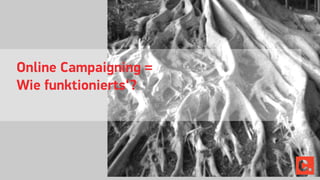 Online Campaigning =
Wie funktionierts‘?
 