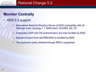 What's new in Rational change 5.2 | PPT