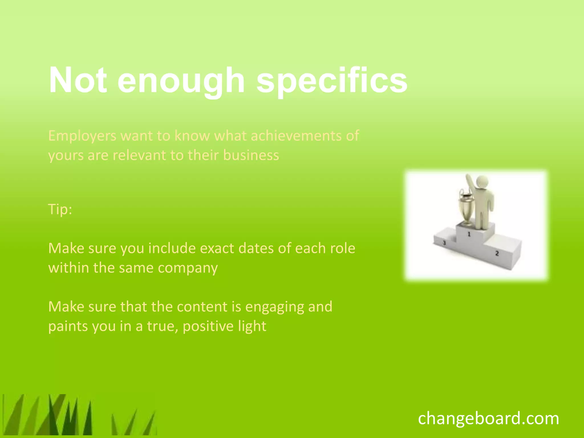 Common cv errors pptx resume writing and advice job search