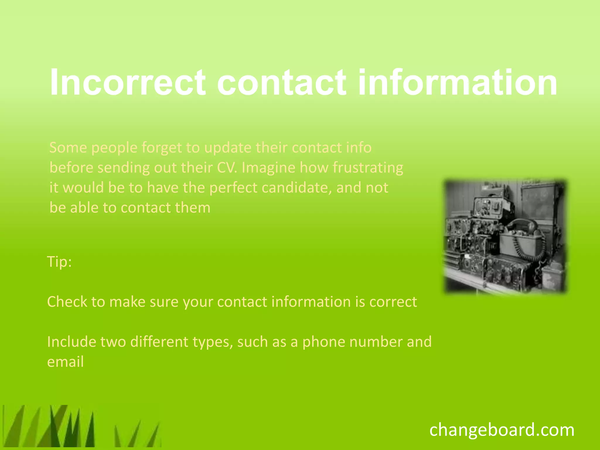 Common cv errors pptx resume writing and advice job search