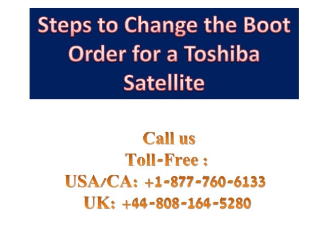 Change Boot Order For A Toshiba Satellite