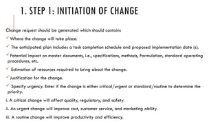 Change control Vs. Change control management | PPTX