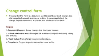 Status Change Controls change control and it's types of change control | PPTX