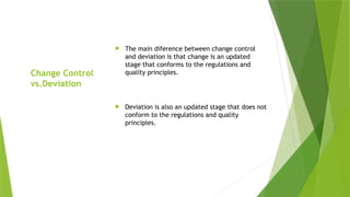 change control and it's types of change control | PPTX