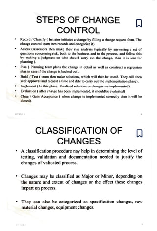 Change control full pdf for assignment | PDF