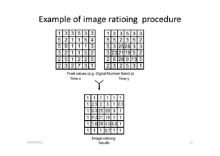 Example of image ratioing procedure
04/07/2013 22
 