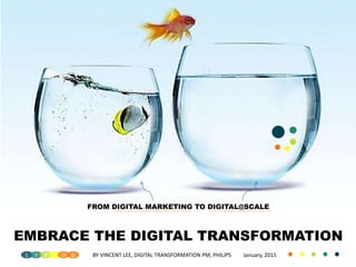 FROM DIGITAL MARKETING TO DIGITAL@SCALE
EMBRACE THE DIGITAL TRANSFORMATION
BY VINCENT LEE, DIGITAL TRANSFORMATION PM, PHILIPS January, 2015L I B L O G
 