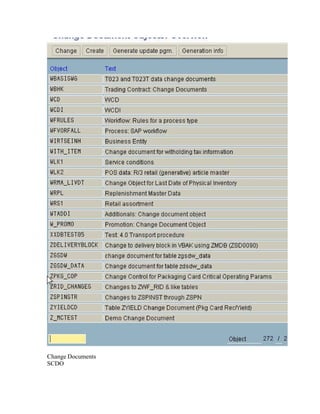 Change Documents
SCDO