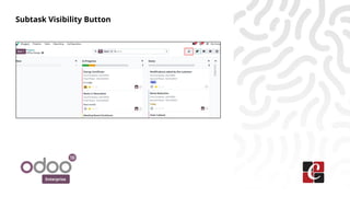 Leave Subtask Button Deltek Enhanced Subtask Visibility and Management in Odoo 19 Project ...