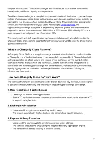 Launch Instant Crypto Exchange with Changelly Clone Script in 2026 | PDF