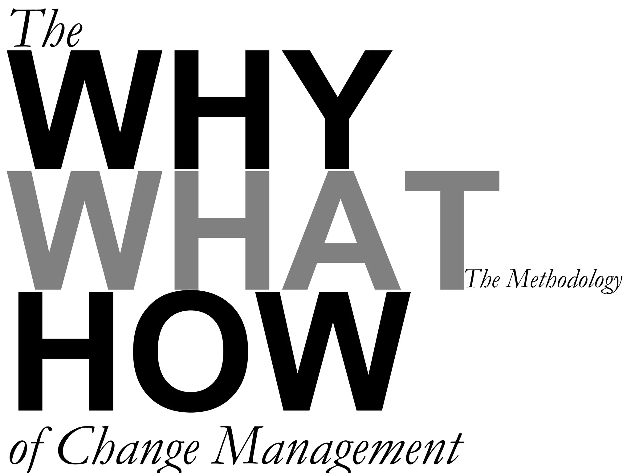 The

WHY
WHAT
HOW
                       The Methodology




of Change Management
 