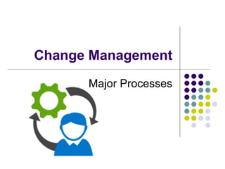 Change Management
Major Processes
 