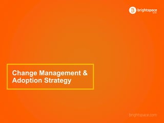 Change Management &
Adoption Strategy
 
