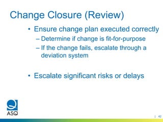 Change management and control lessons from a consent decree | PPTX