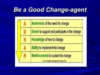 Be a Good Change-agent

 
