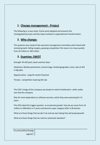 change management case study