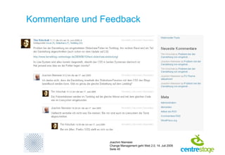 Kommentare und Feedback 