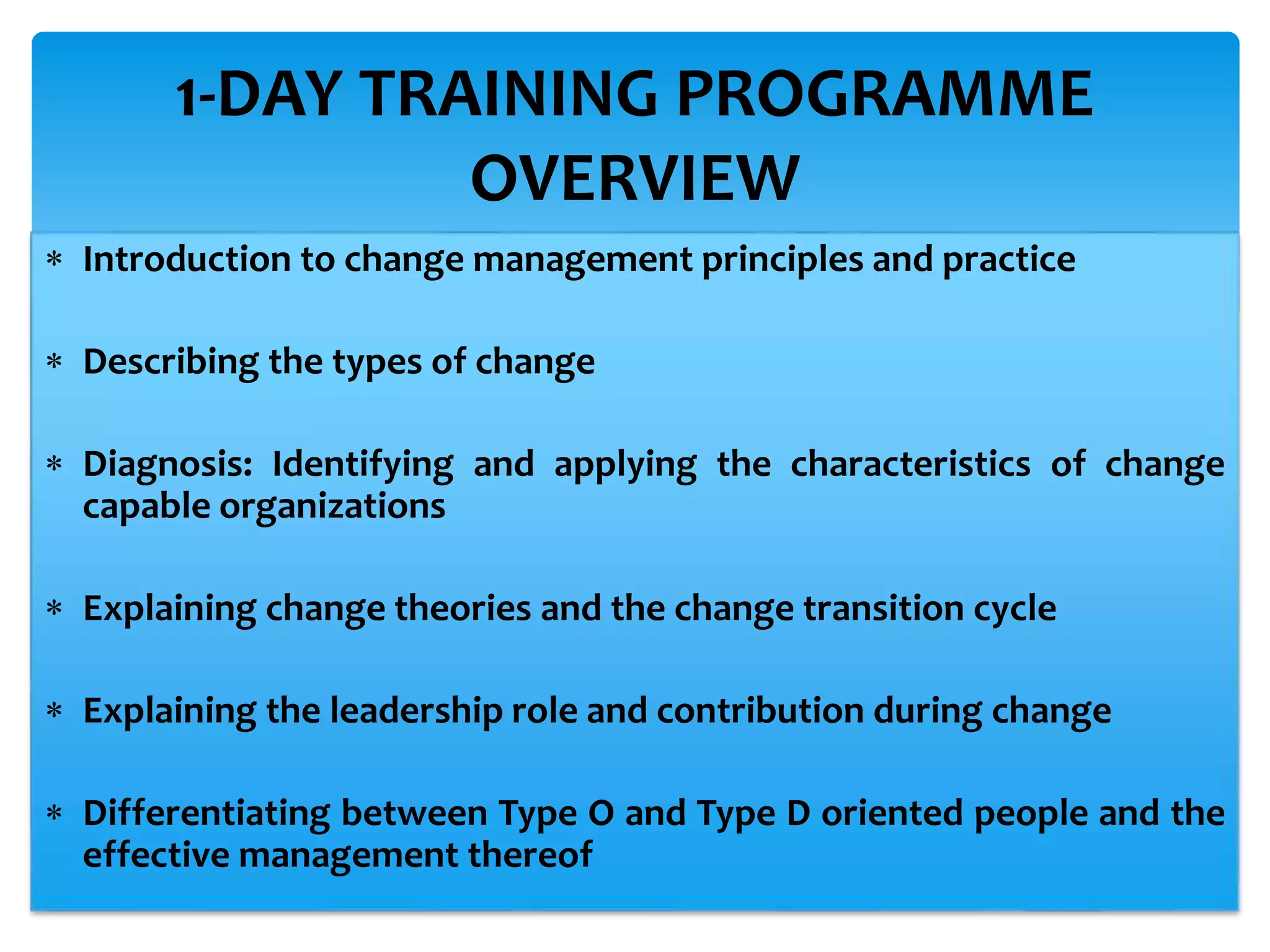 Change management – Principles Process & Tools | PPTX