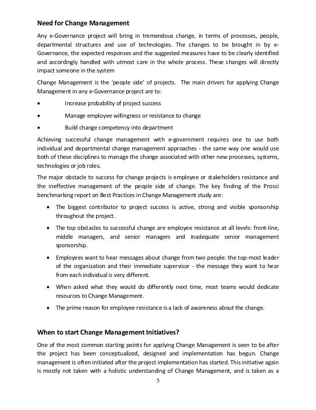 change management report case study
