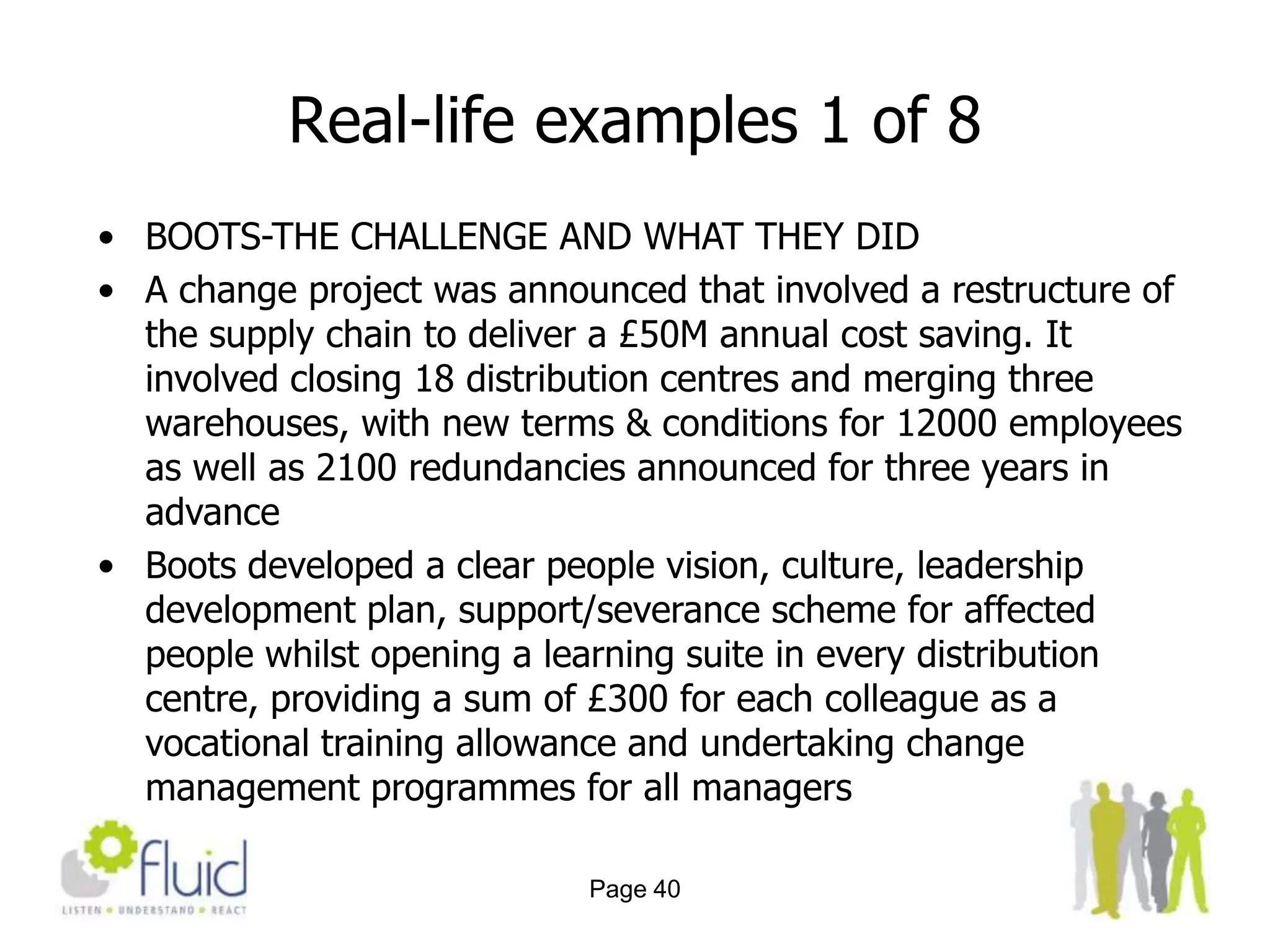 Shock, immobilisation and loss