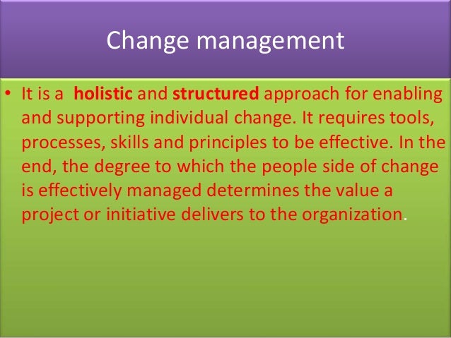 Change management dissertation