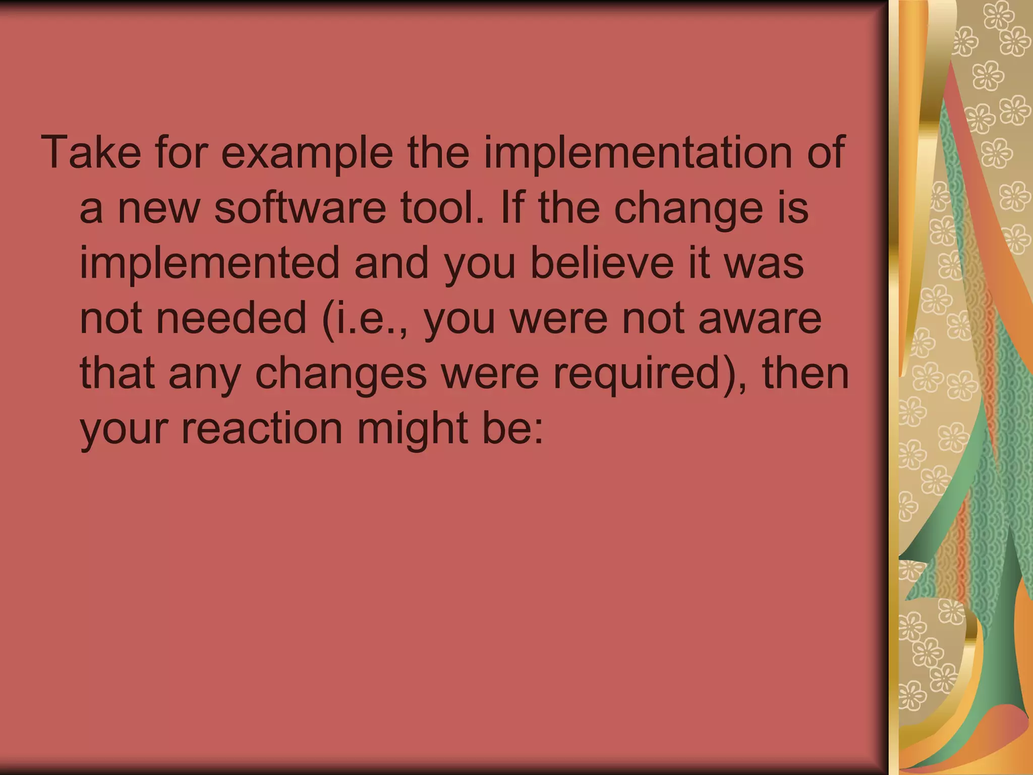 Diagnosing gaps with ADKARADKAR describes the building blocks and sequence for successful changeWhen changes are failing, ADKAR can be used to identify which element is the root cause for the change not being successful
