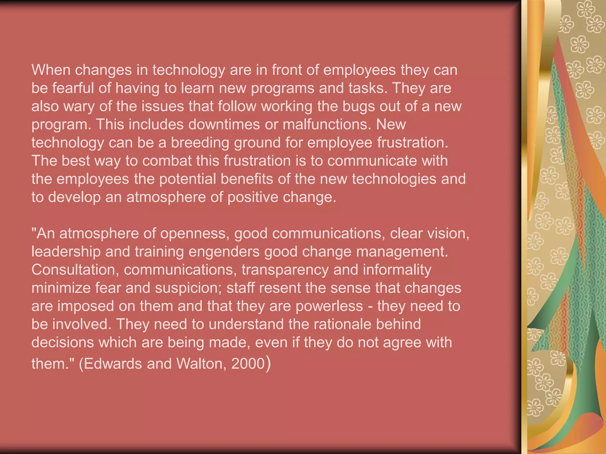 4. Treat geographically dispersed resources as though they were centralized. 5. Link parallel activities in the workflow instead of just integrating their results. 6. Put the decision point where the work is performed, and build control into the process. 7. Capture information once and at the source. 