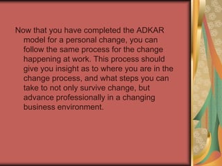 Finally, if reinforcement was the area identified, then you will need to investigate if the necessary elements are present to keep the person from reverting to old behaviors. Address the incentives or consequences for not continuing to act in the new way.