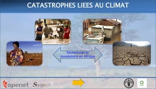 CATASTROPHES LIEES AU CLIMAT
Sécheresses et
inondations en Afrique
 