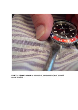 PHOTO 5 / Détail du matos : le petit ressort, la rondelle en acier et la lunette
encore compléte
 