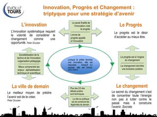 Innovation, Progrès et Changement :
triptyque pour une stratégie d’avenir
La ville de demain Le changement
L'innovation sy...