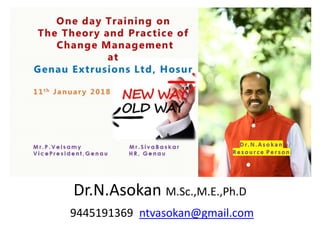 Dr.N.Asokan M.Sc.,M.E.,Ph.D
9445191369 ntvasokan@gmail.com
 