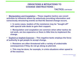 Cooptation Examples Essential Change Management Concepts | PPT