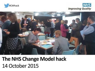 The NHS Change Model hack
14 October 2015
#CMhack
 