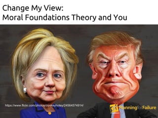 Change My View:
Moral Foundations Theory and You
https://www.flickr.com/photos/donkeyhotey/24564574914/
 