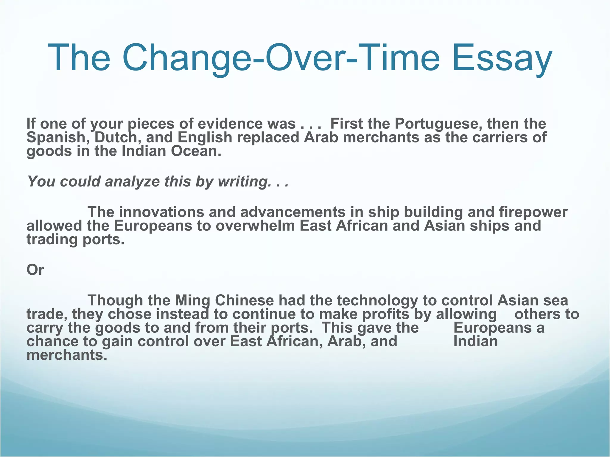 Change Over Time Overview | PPT