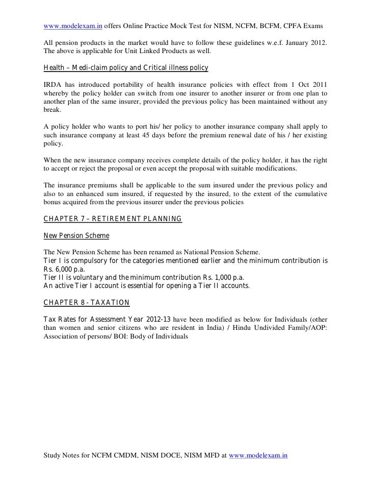 Changes in CERTIFIED PERSONAL FINANCIAL ADVISOR EXAM Effective from j…