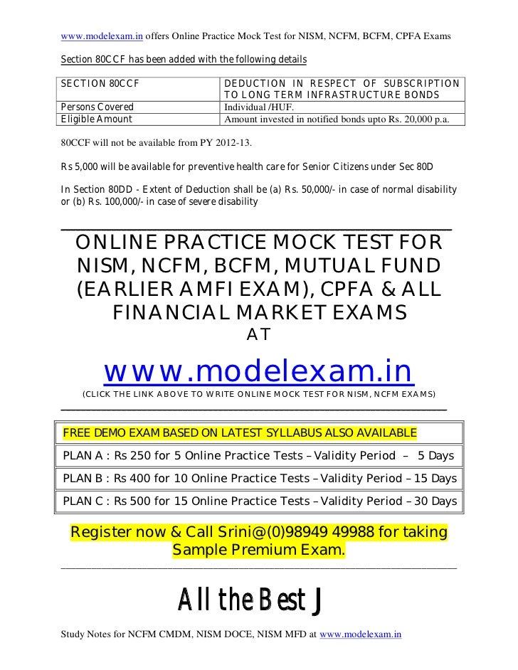 Changes in CERTIFIED PERSONAL FINANCIAL ADVISOR EXAM Effective from j…